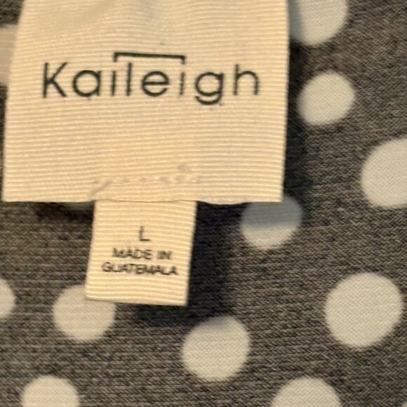 Kaileigh Black with White Polka Dots Sleeveless Jumpsuit Size L - Picture 3 of 7
